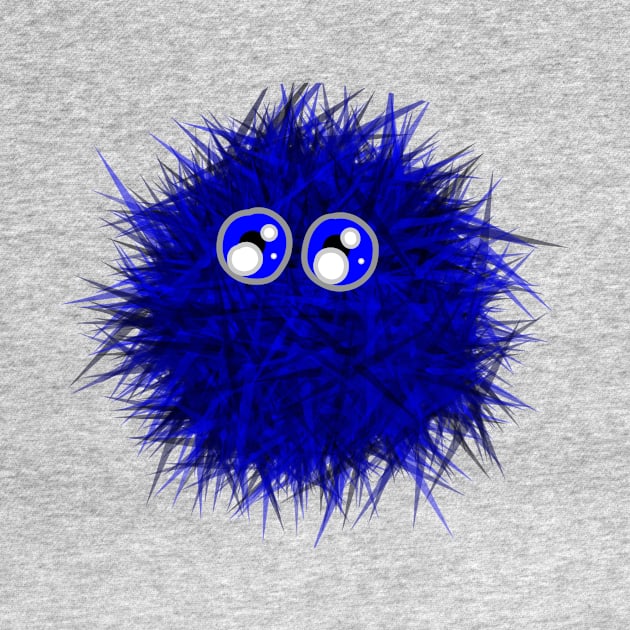 Blue fuzz ball by Immarts